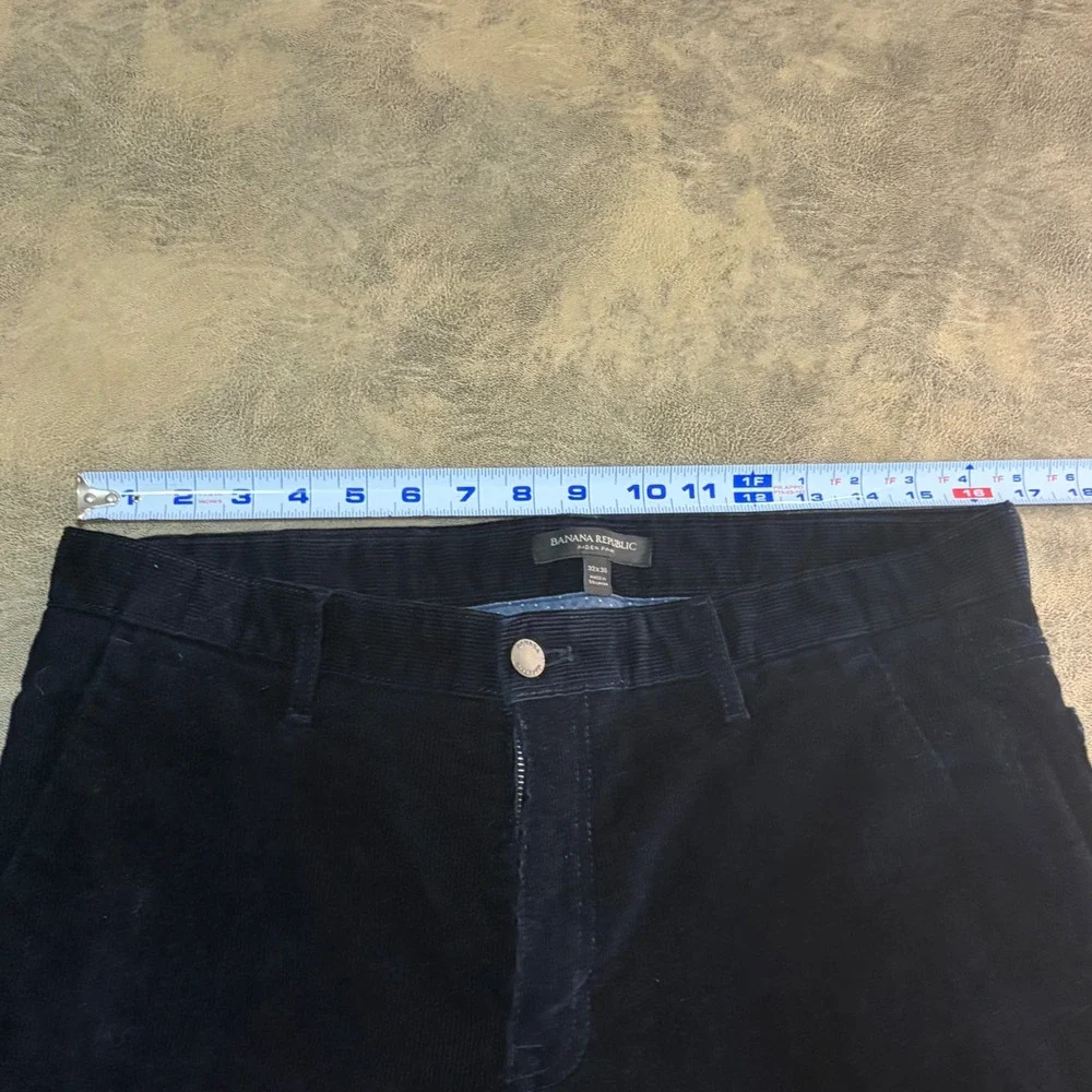 Banana Republic Aiden Corduroy Pants Mens 32x36 Navy Blue Slim Fit 304272-01